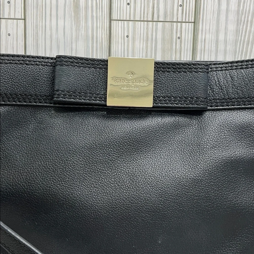 Kate Spade  Black Leather Crossbody Shoulder Bag | Chain Strap